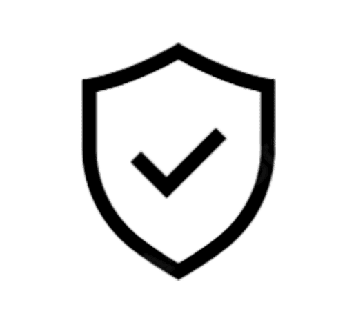 Symbol eines Schildes mit Häkchen