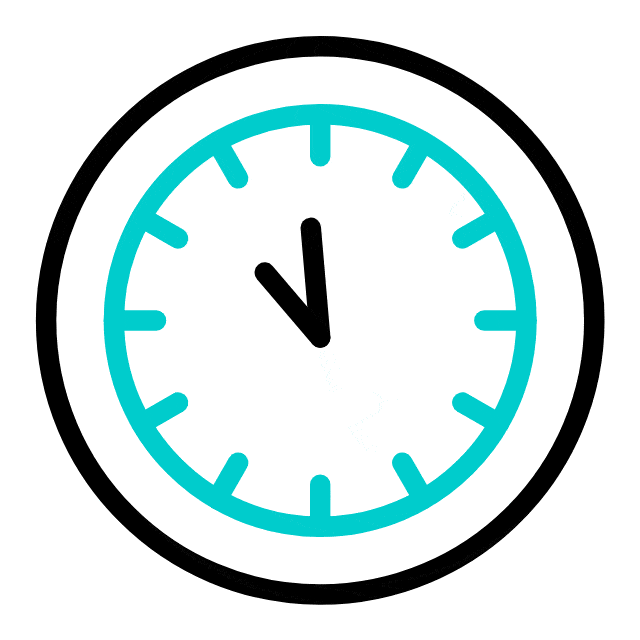 Uhr mit Zeiger - Symbol für Zeitersparniss